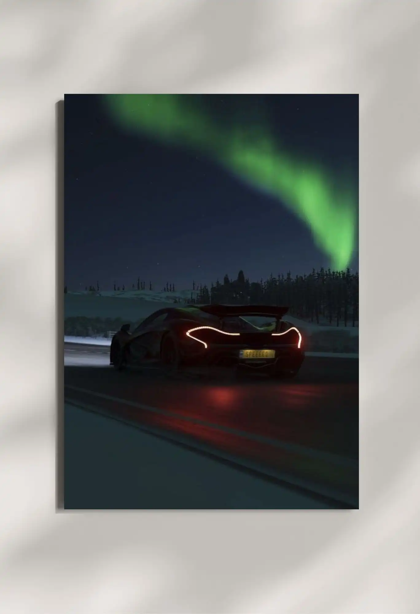 wall mounted mclaren p1 car metal poster