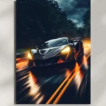 wall mounted mclaren p1 sports car metal poster