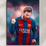 wall mounted messi barcelona football metal poster