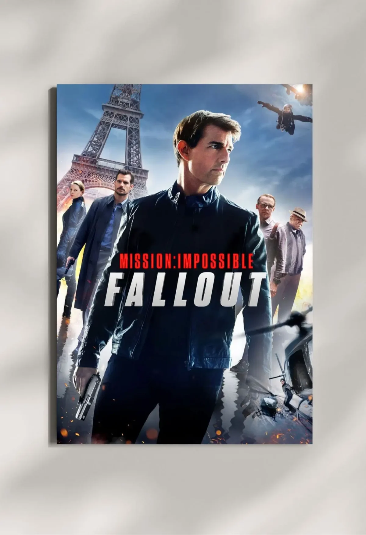 wall mounted mission impossible movie metal poster