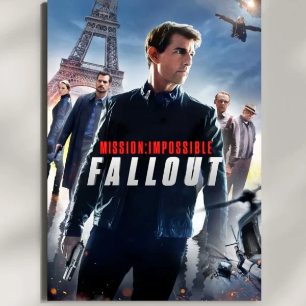 wall mounted mission impossible movie metal poster