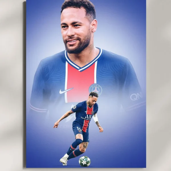 wall mounted neymar jr metal poster