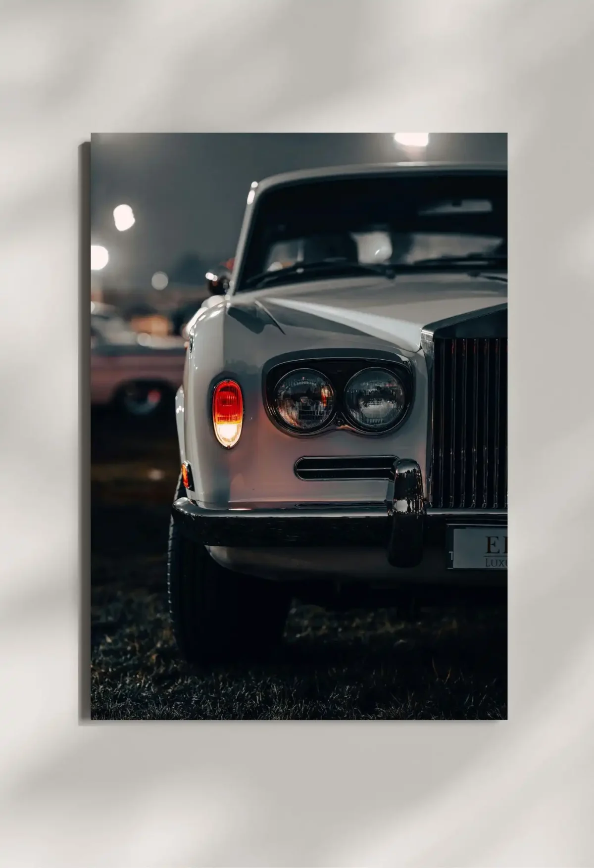 wall mounted rolls royce silver shadow car metal poster