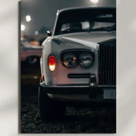 wall mounted rolls royce silver shadow car metal poster
