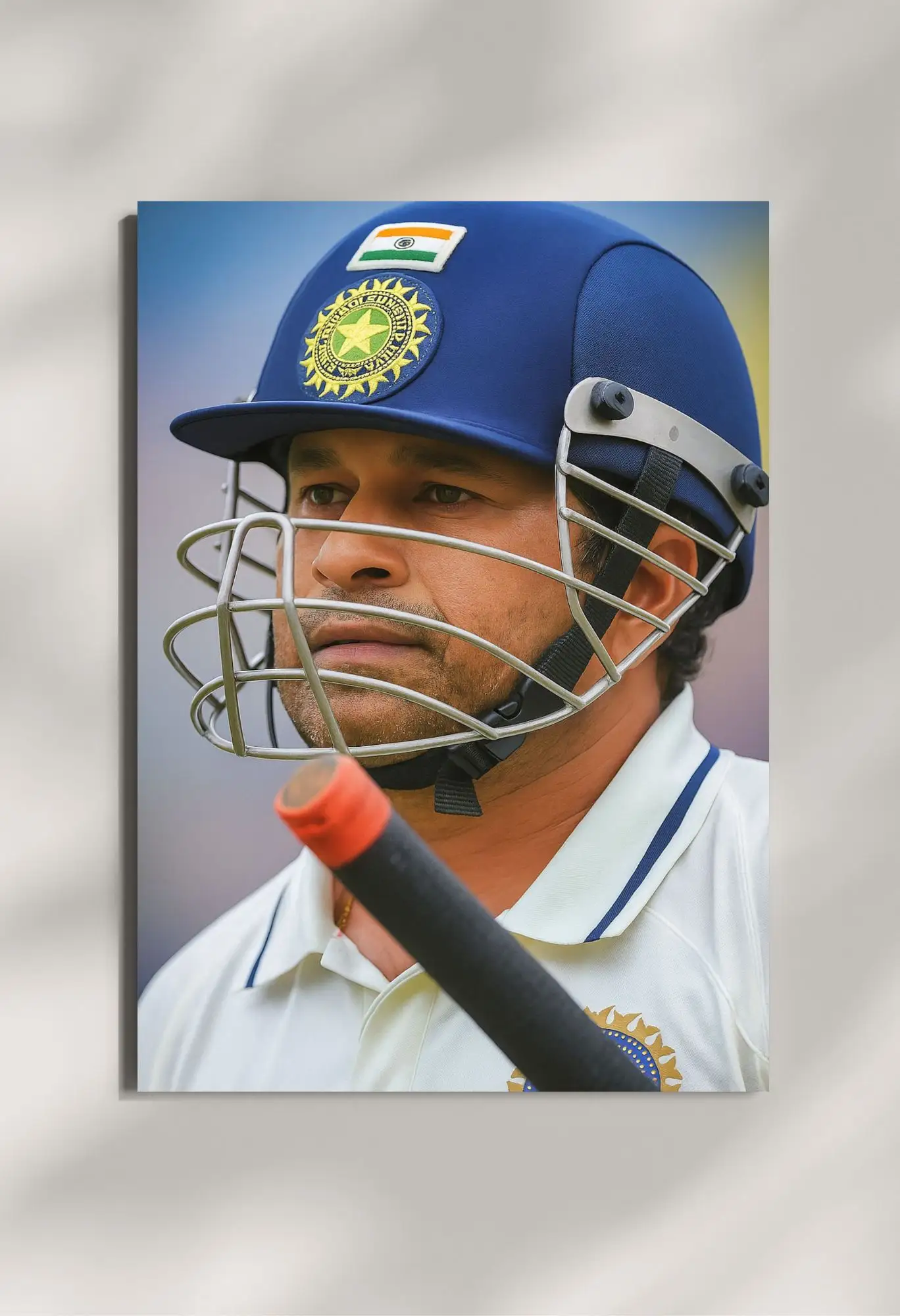 wall mounted sachin tendulkar metal poster