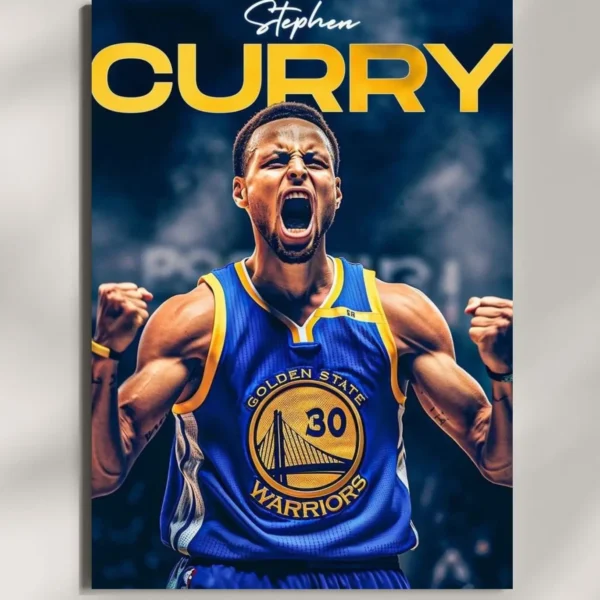 wall mounted stephen curry metal poster