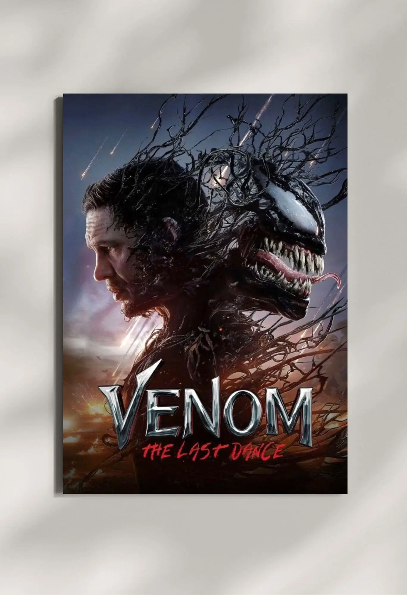 wall mounted venom movie metal poster