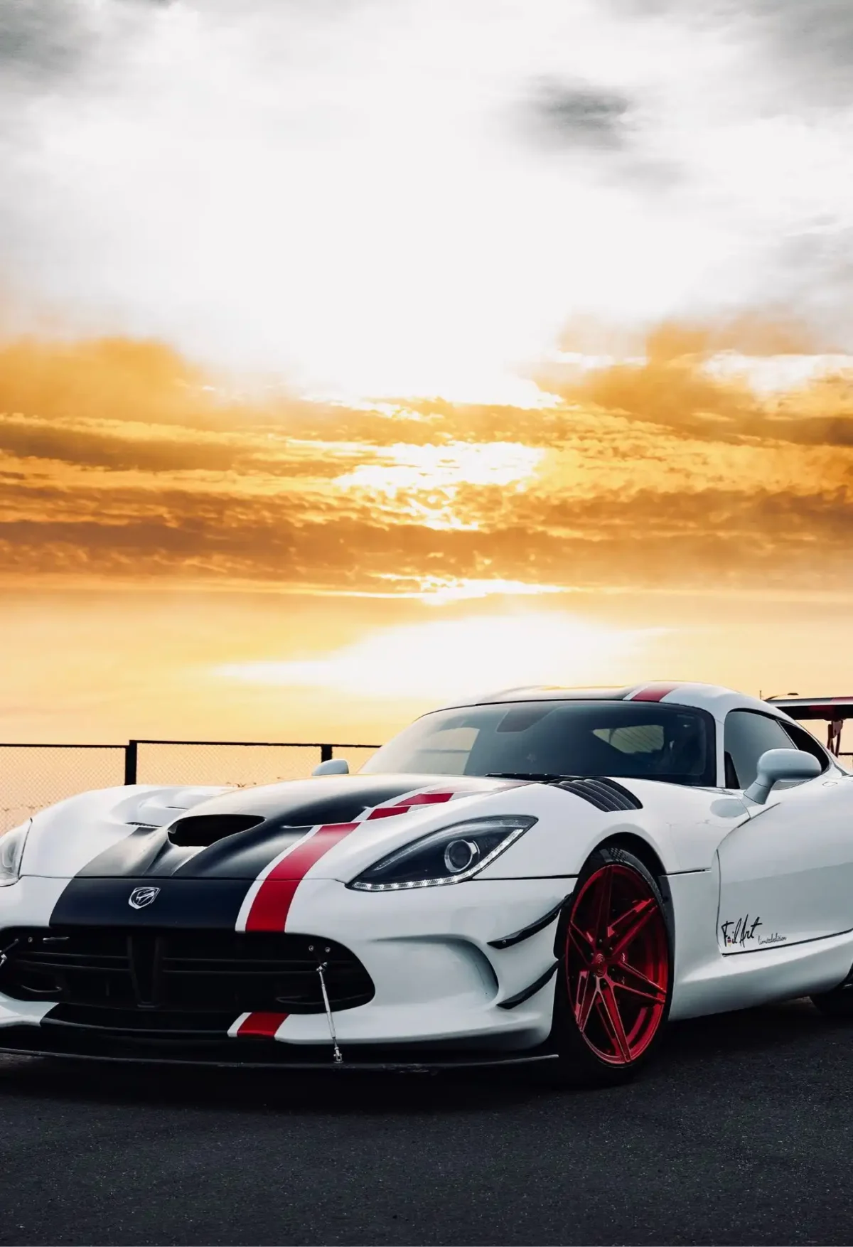white sports car metal poster