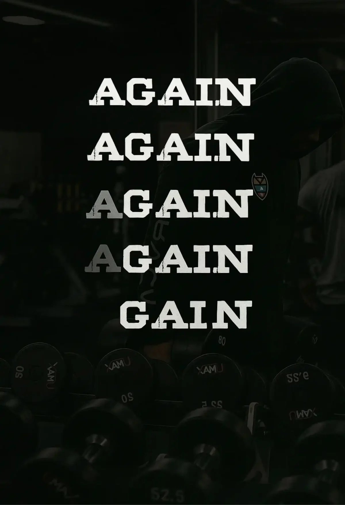 again and gain gym quote metal poster