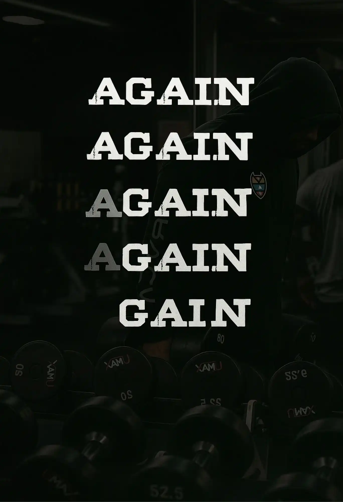 again and gain gym quote metal poster