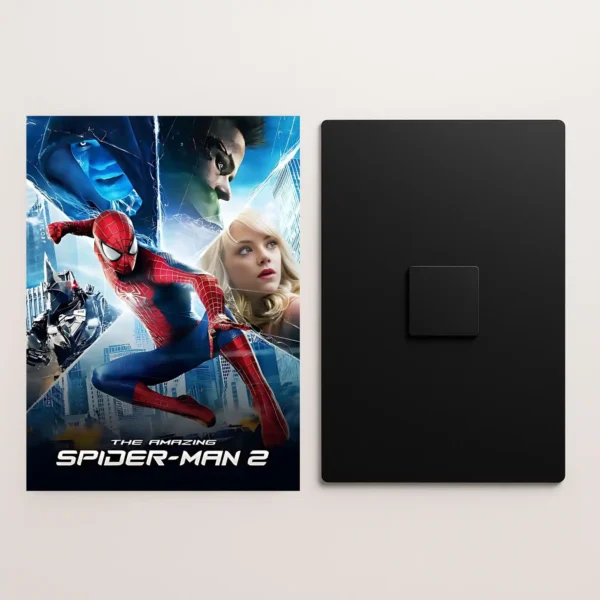 amazing spiderman 2 movie metal poster front and back preview