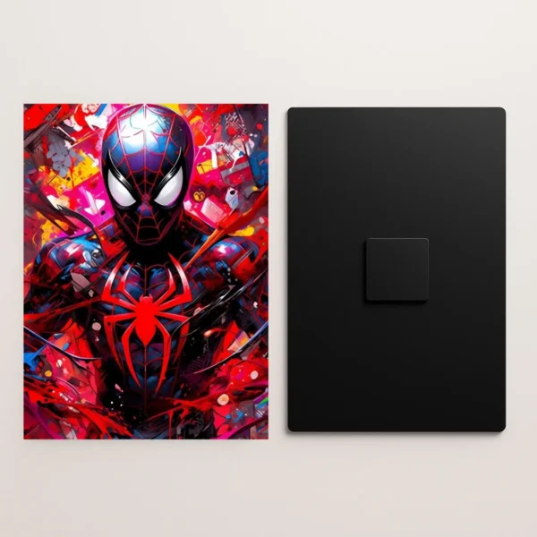amazing spiderman metal poster front and back preview