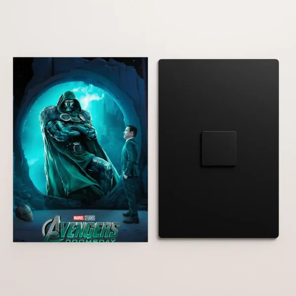 avengers doomsday movie metal poster front and back preview