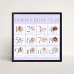 baby first year frame front view