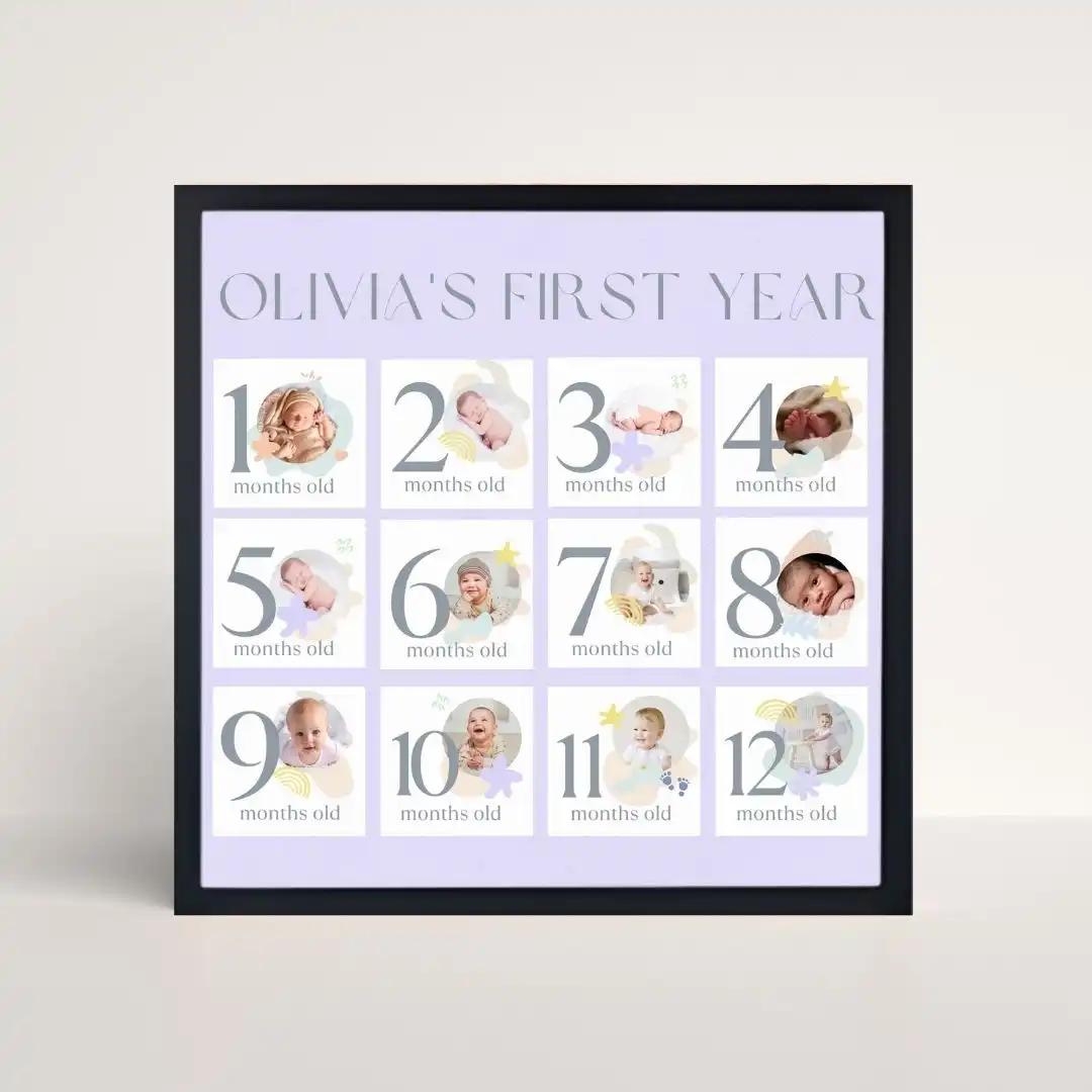 baby first year frame front view