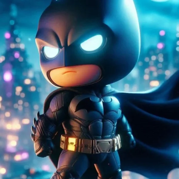 batman dark knight chibi metal poster
