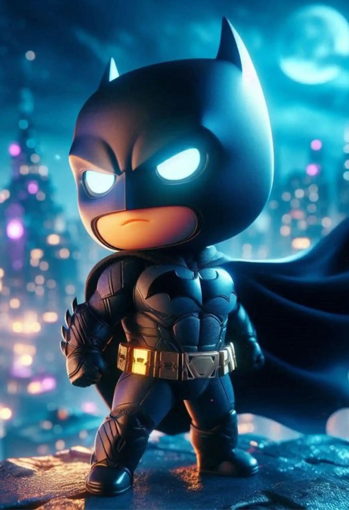batman dark knight chibi metal poster