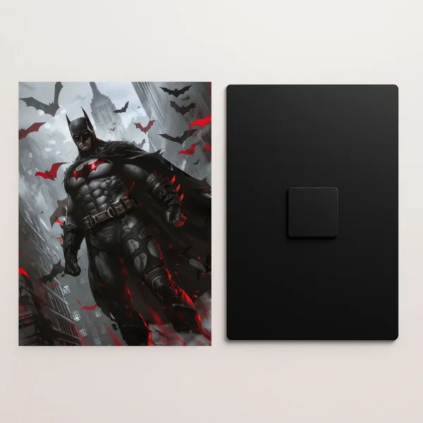 batman red metal poster front and back preview