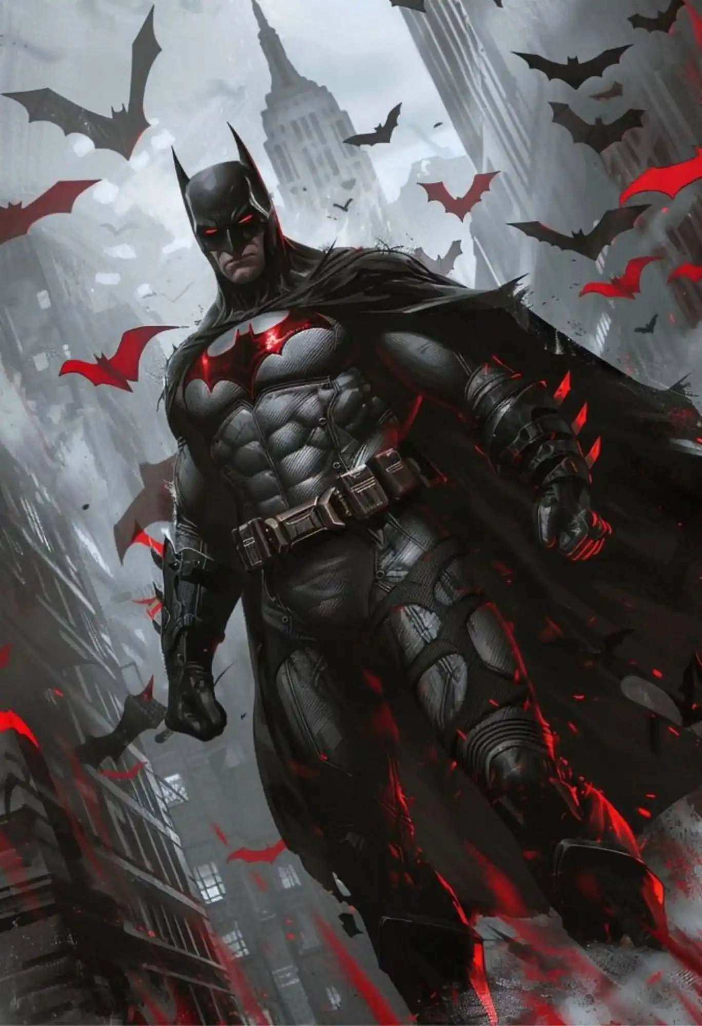batman red metal poster