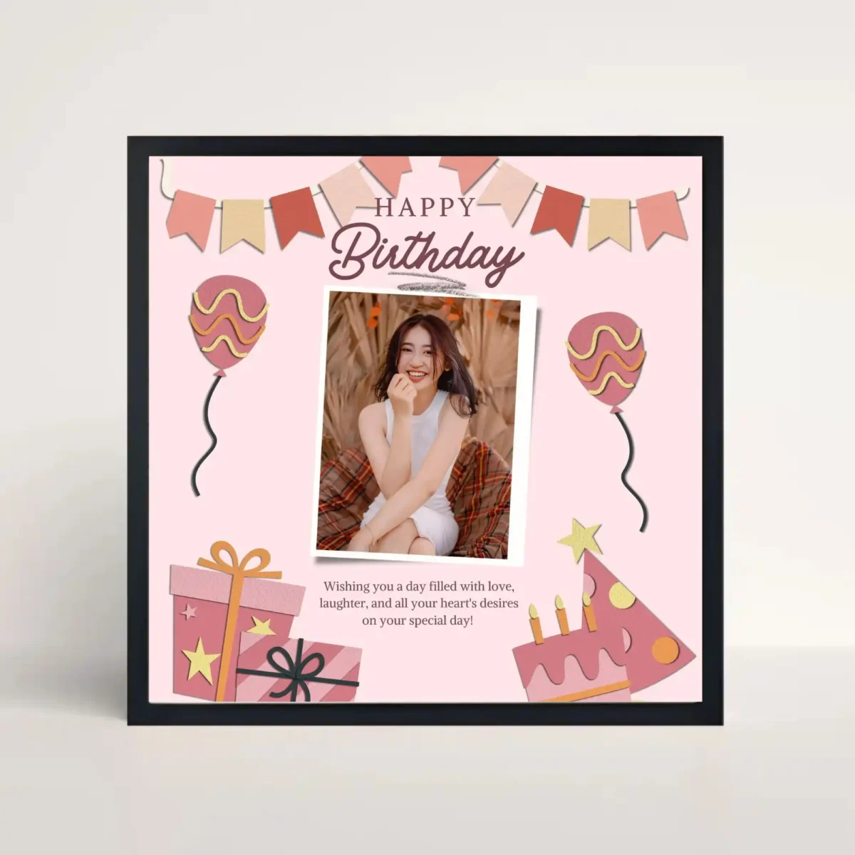 birthday spark frame front view