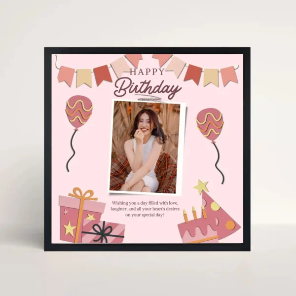 birthday spark frame front view