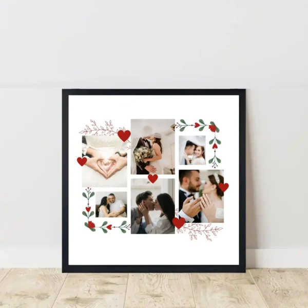 blissful moments collage frame on floor