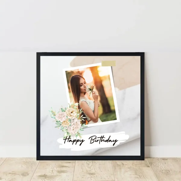 blooming wishes frame on floor