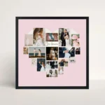 blushing love collage frame front view