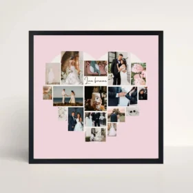 blushing love collage frame front view