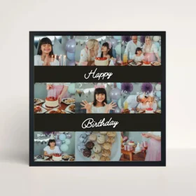 celebration collage birthday frame front view