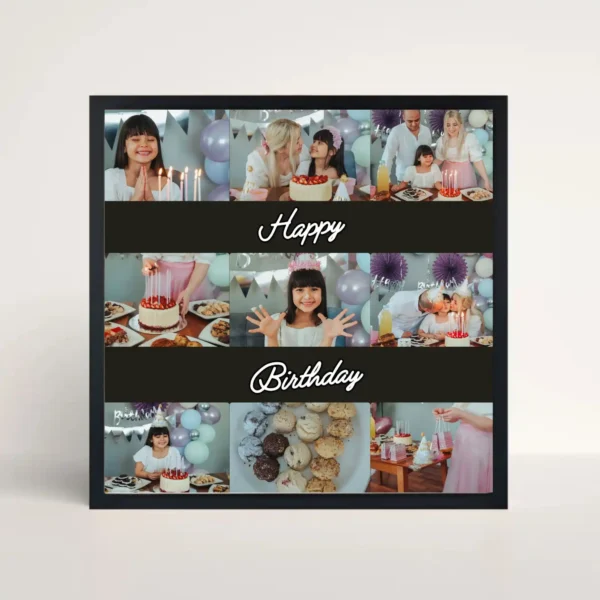 celebration collage birthday frame front view
