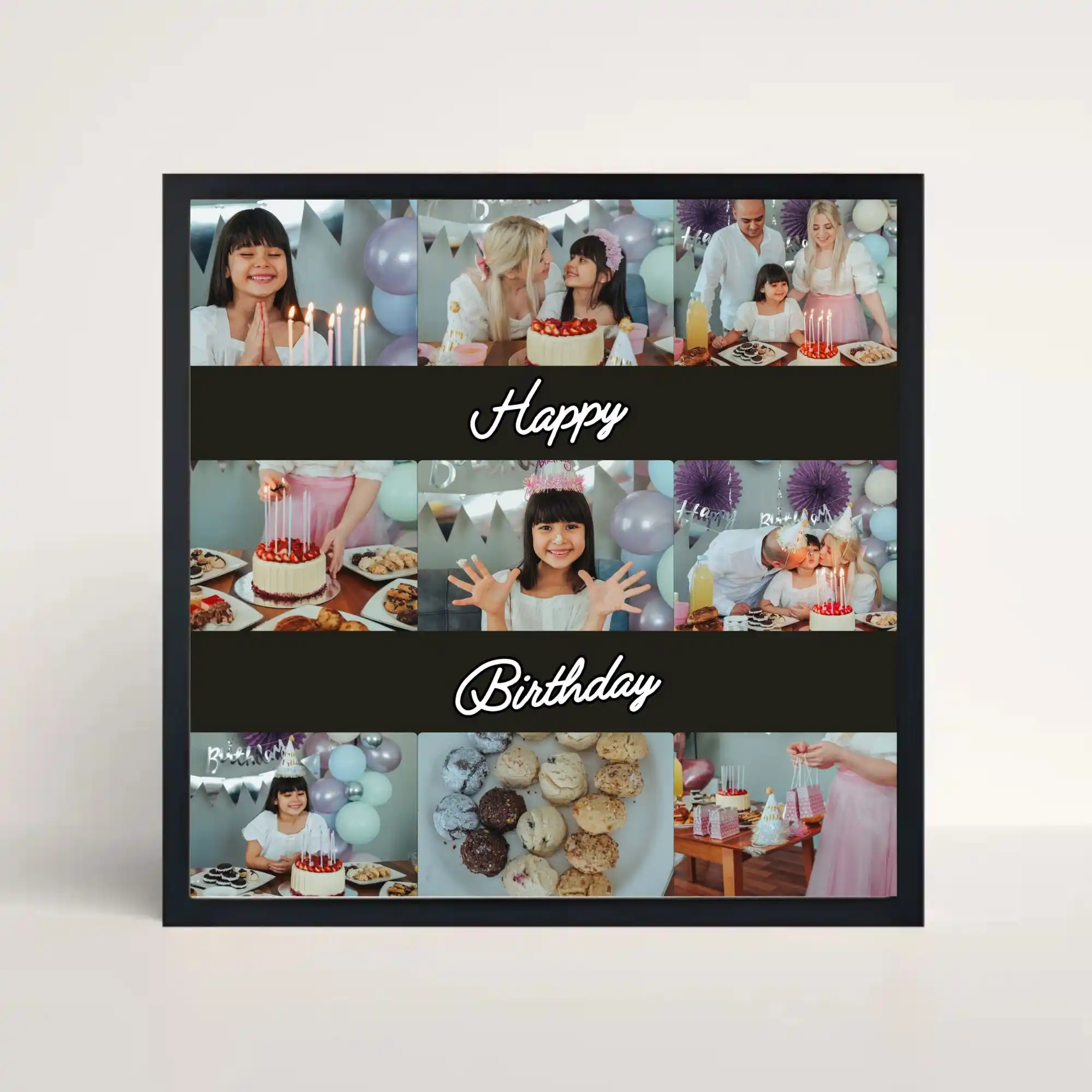 celebration collage birthday frame front view