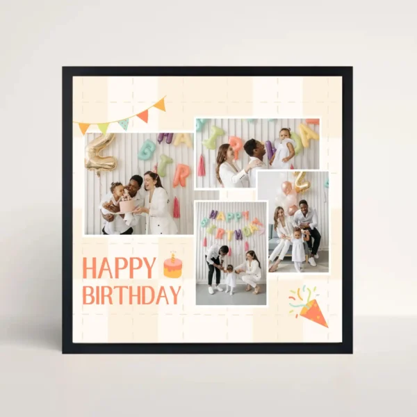 cheerful birthday celebrations frame front view
