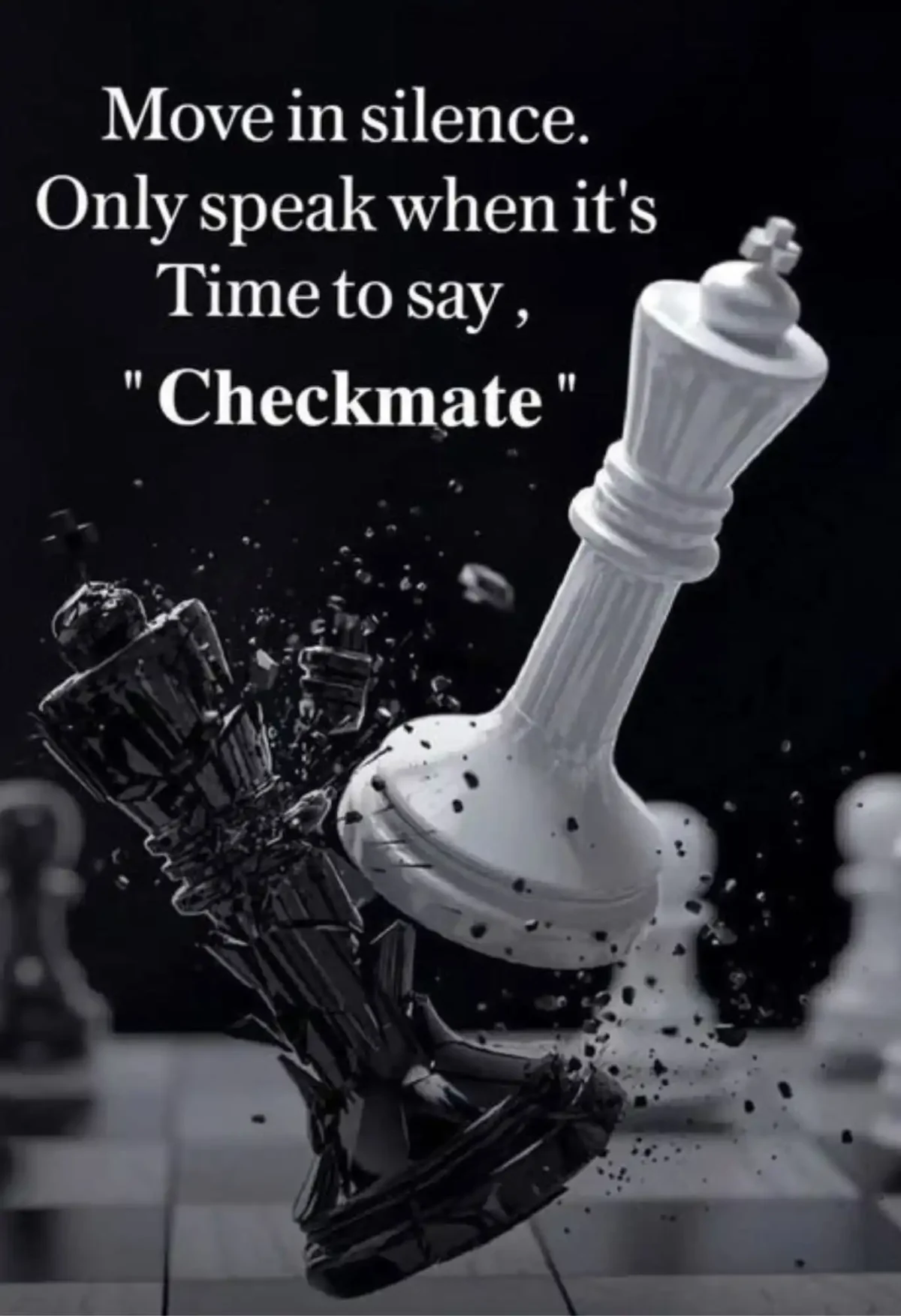 chess quote metal poster
