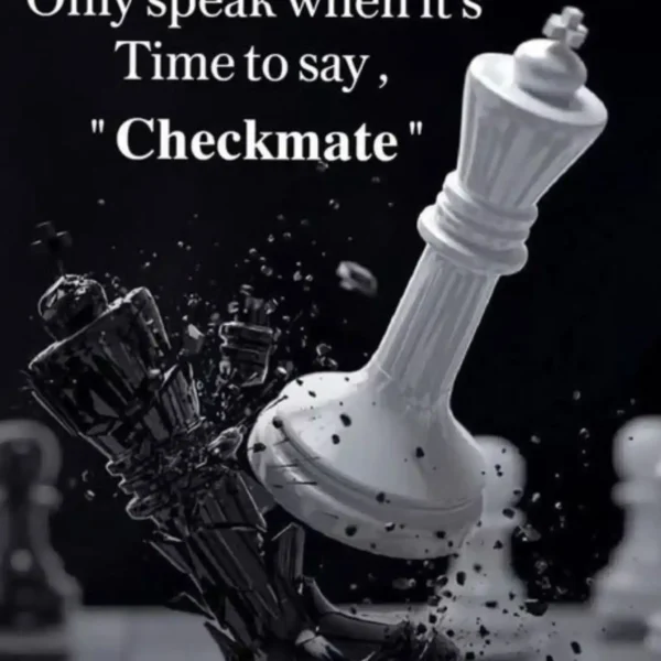 chess quote metal poster