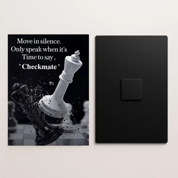 chess quote metal poster front and back preview