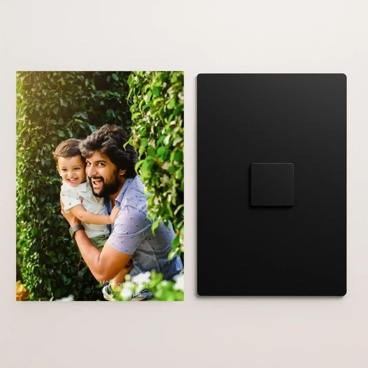 custom metal poster front and back preview