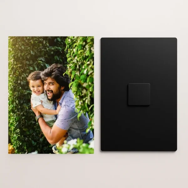 custom metal poster front and back preview