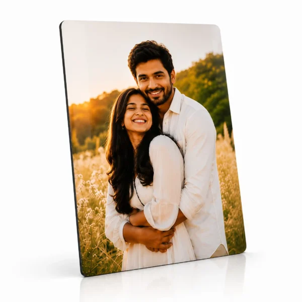 Custom Metal Poster with personalized photo printed on premium aluminium with glossy finish