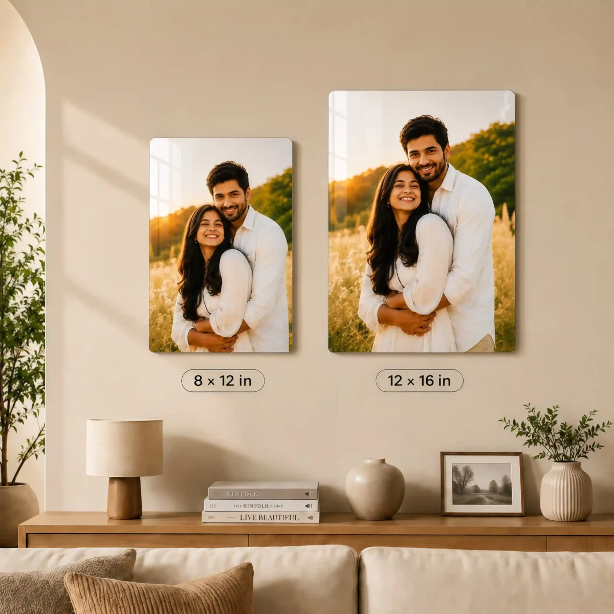 Custom Metal Poster available in 8×12 inch and 12×16 inch sizes