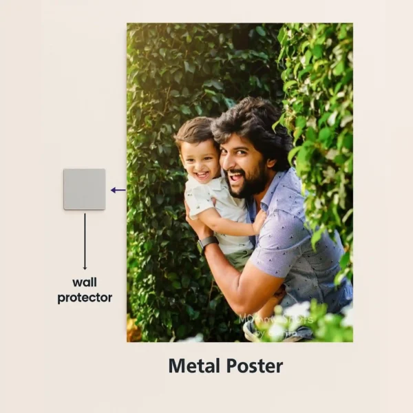 custom metal poster with wall protector