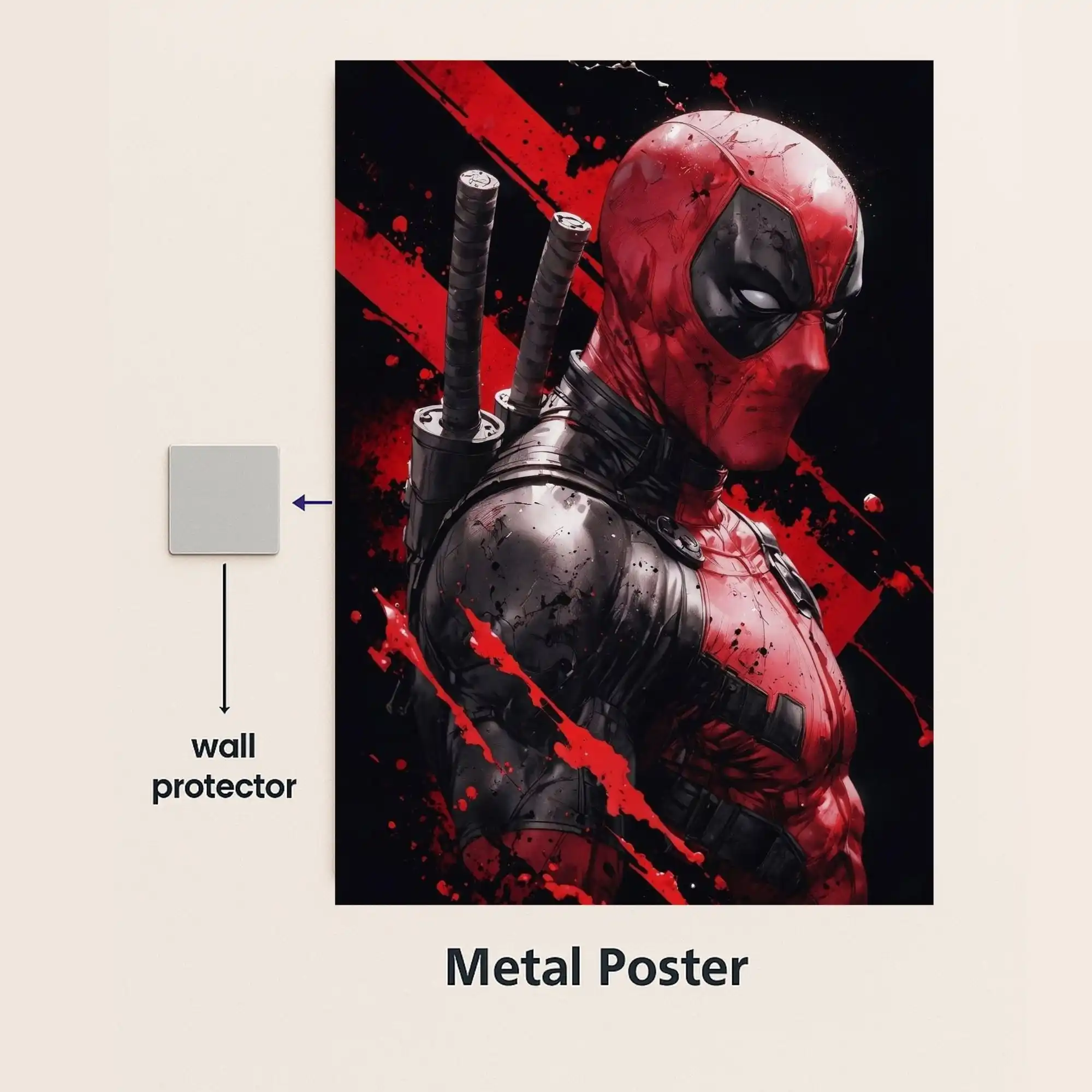 daredevil metal poster with wall protector