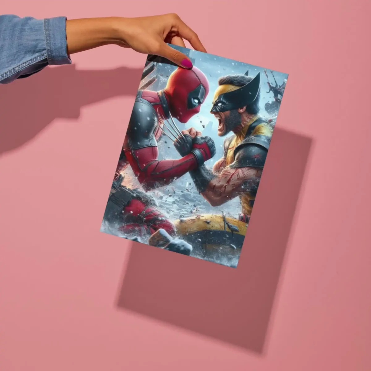daredevil vs wolverine metal poster preview