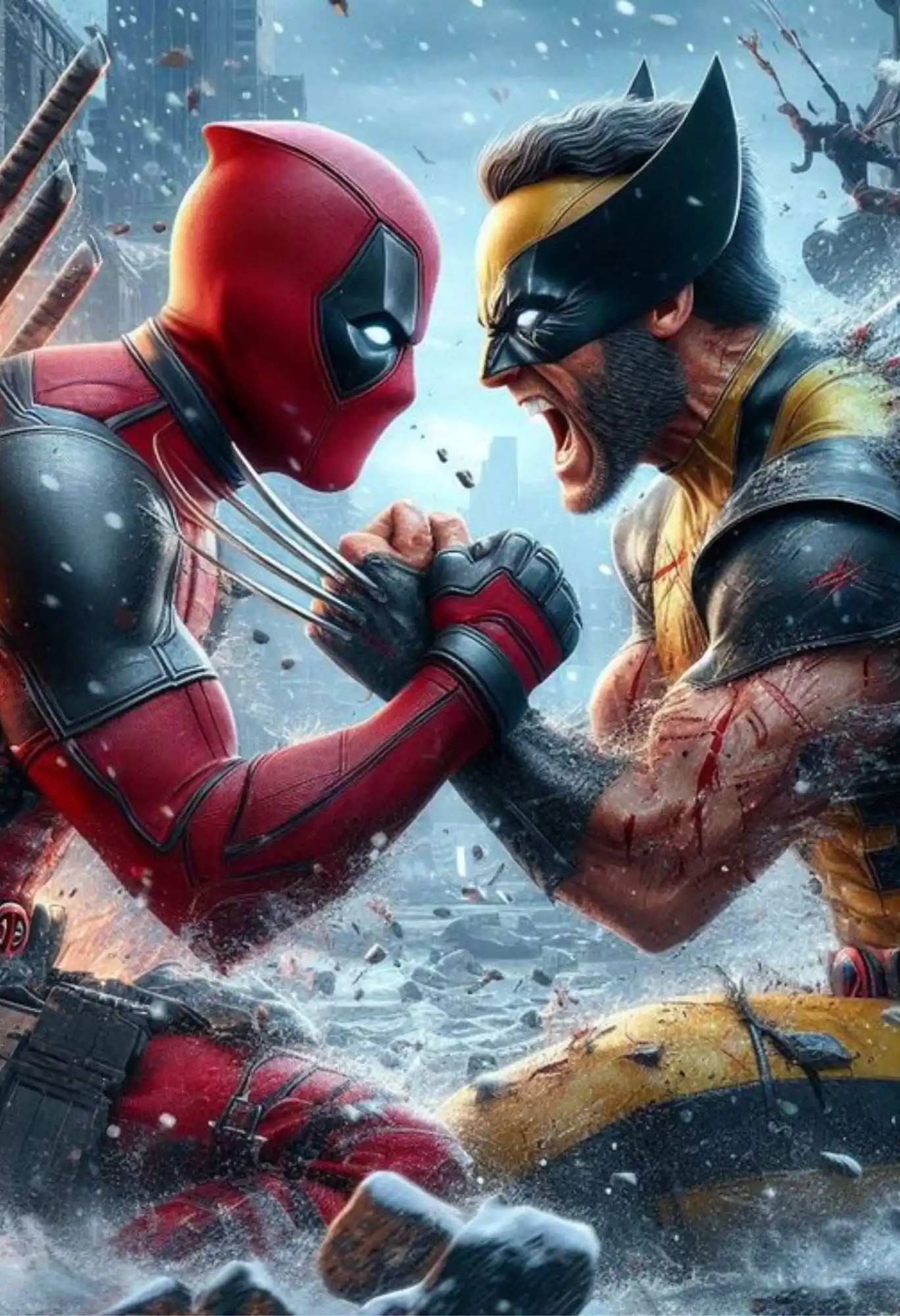 daredevil vs wolverine metal poster