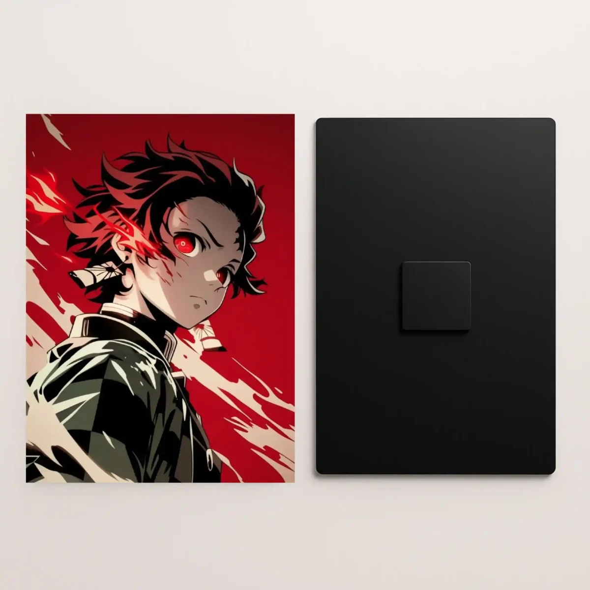 demon slayer tanjiro kamado metal poster front and back preview