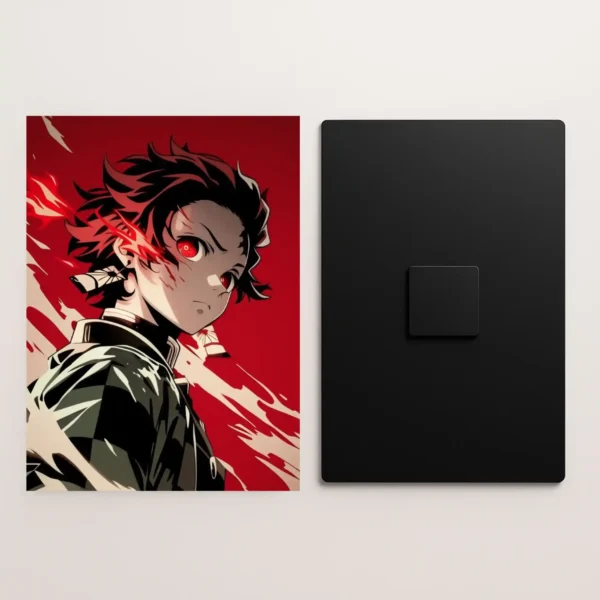 demon slayer tanjiro kamado metal poster front and back preview