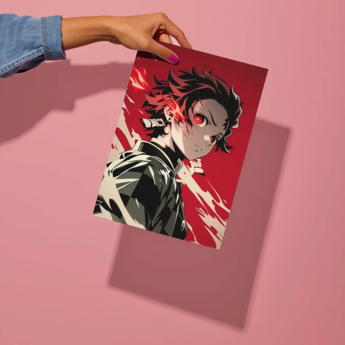 demon slayer tanjiro kamado metal poster preview