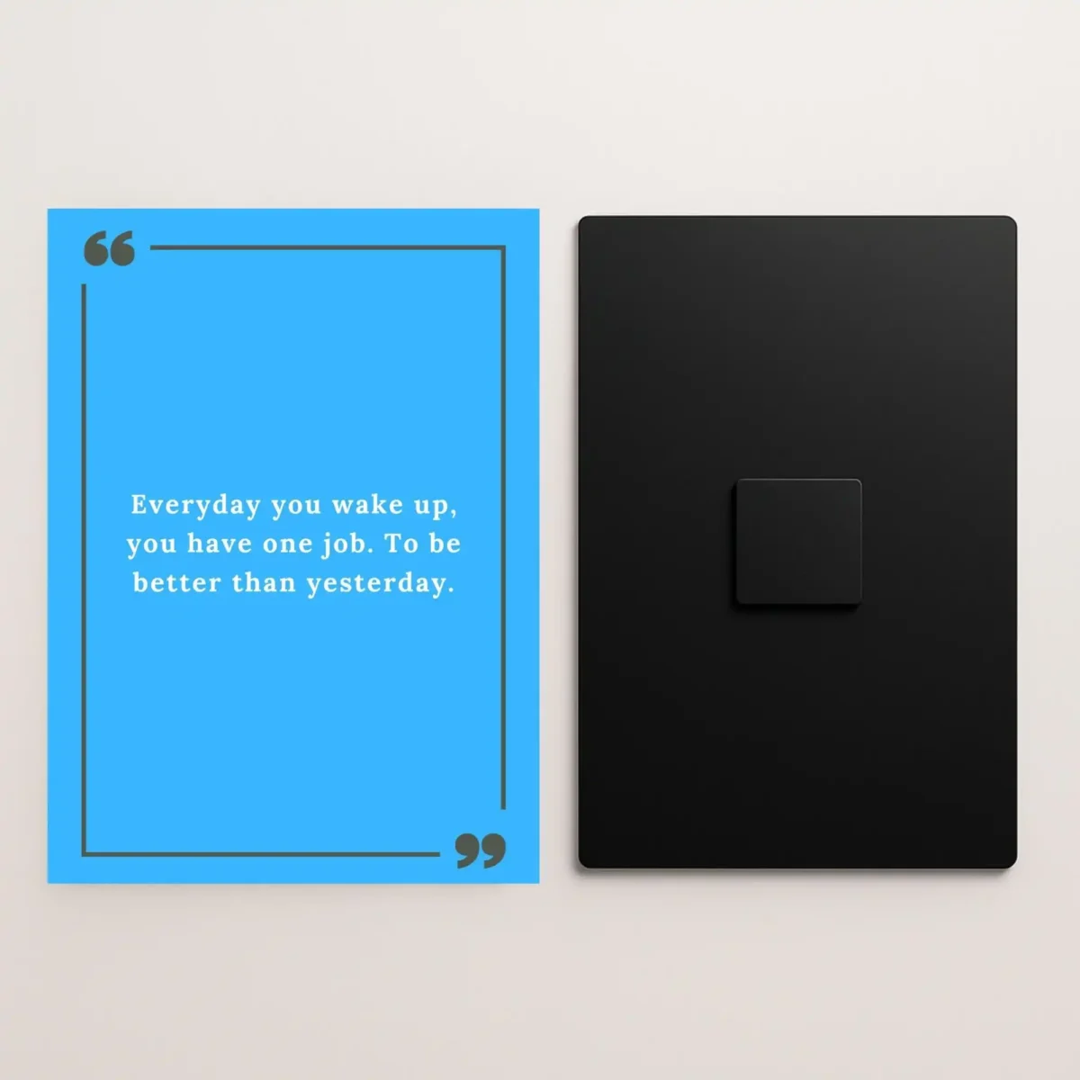 discipline quote metal poster front and back preview