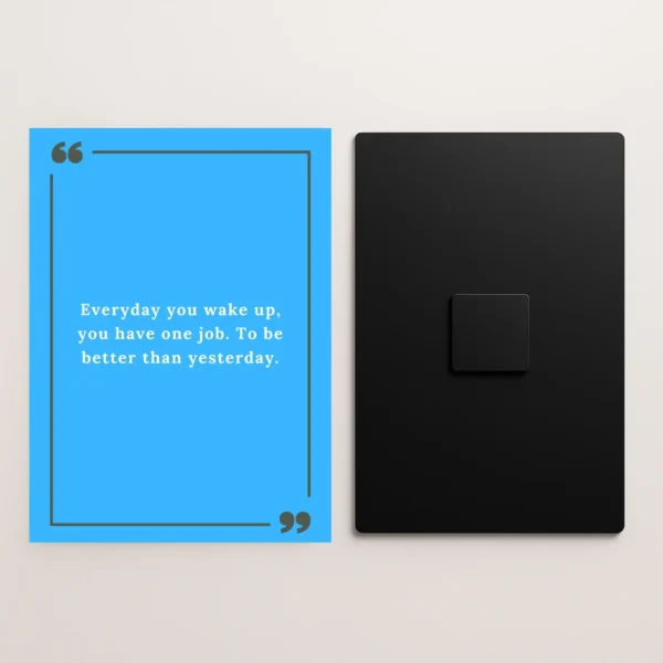 discipline quote metal poster front and back preview