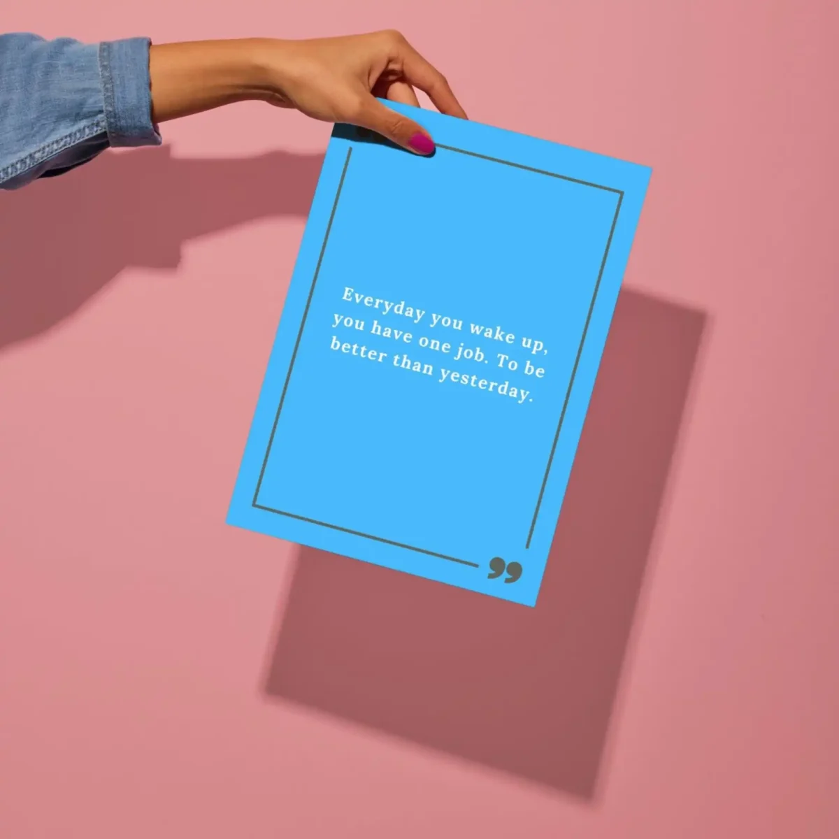 discipline quote metal poster preview
